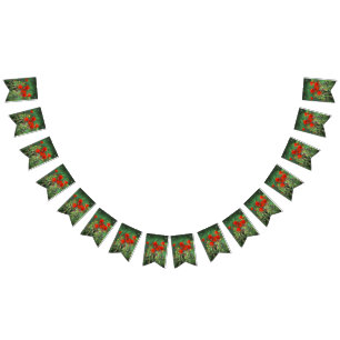 Indische Malerei mit Pinsel - Originelle Blume Wimpelkette