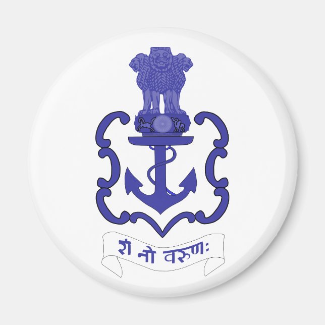 Indische Marine Wappen, Indien Magnet (Vorne)