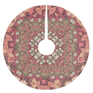Indische Medaille, boho ethnische Verzierung Polyester Weihnachtsbaumdecke