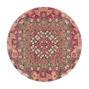 Indische Medaille, boho ethnische Verzierung Schneidebrett