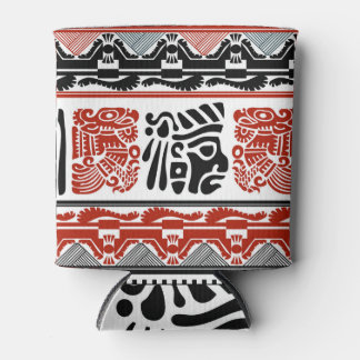 Indische Motive, schwarz rot, nahtlos. Dosenkühler