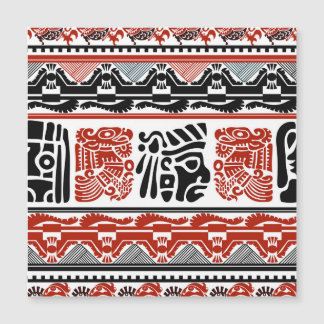 Indische Motive, schwarz rot, nahtlos. Magnetkarte