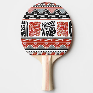 Indische Motive, schwarz rot, nahtlos. Tischtennis Schläger