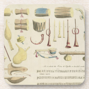 Indische Musikinstrumente, überziehen 23 von Getränkeuntersetzer