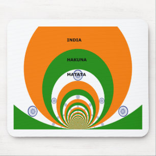 Indische Nationalfarben-Design mit "Hakuna Mat Mousepad