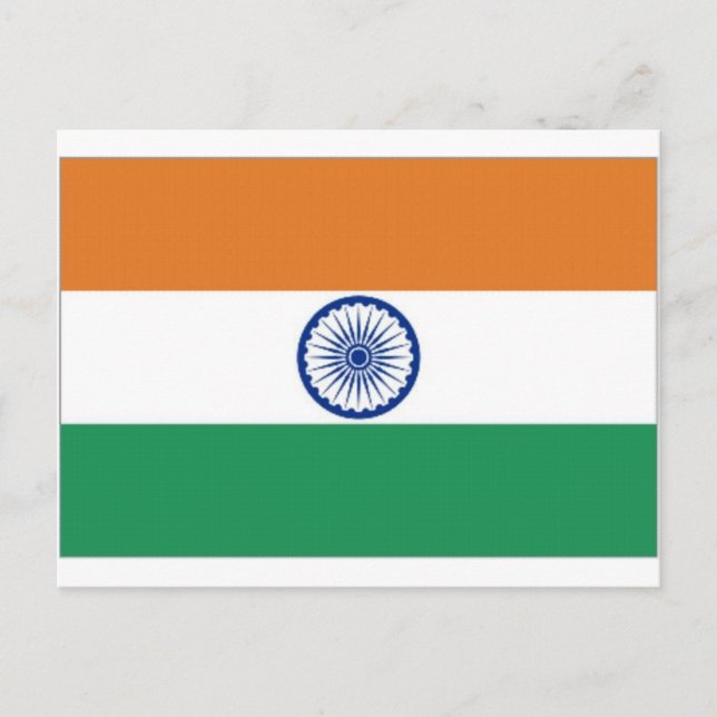 Indische Nationalflagge Postkarte (Vorderseite)