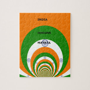 Indische Nationalflaggenfarben Design. Hakuna Mata