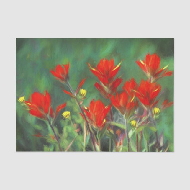 Indische Pinselstriche - Original Blume Kunst Seidenpapier (Vorderseite)