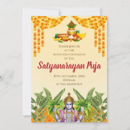 Indische poja Einladung Satyanarayan Katha einlade