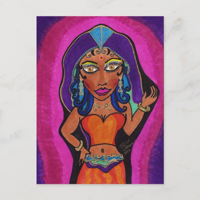 "Indische Prinzessin" Postkarte (Vorderseite)