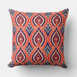 Indische rote Goldfarbe Indische Blume Kissen