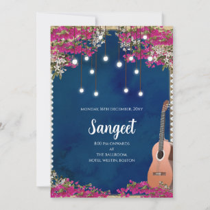 Indische Sangeet-Einladung & indische Hochzeitsein Einladung