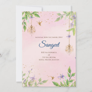 Indische Sangeet-Einladung & indische Hochzeitskar Einladung