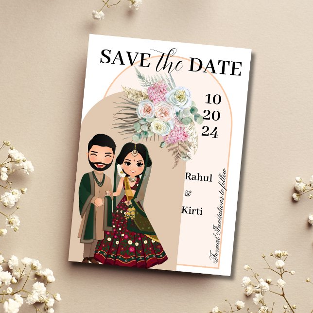 Indische Save the Date Vorlage Hindu Save the Date (Von Creator hochgeladen)