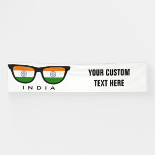 Indische Shades, benutzerdefinierte Text- und Farb Banner