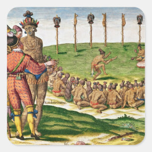 Indische Siegesfeier, aus "Brevis Quadratischer Aufkleber