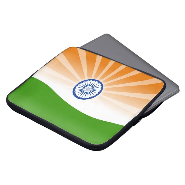 "Indische" Sonne Laptopschutzhülle (Vorne Oben)