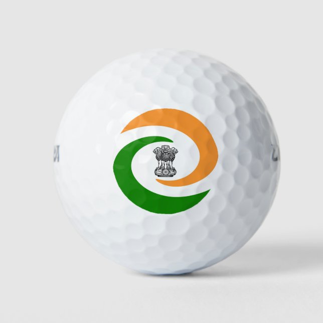 Indische Spiralflagge Golfball (Vorderseite)