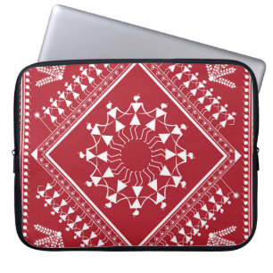 Indische Stammesmalerei. Warli Paintingart, indian Laptopschutzhülle