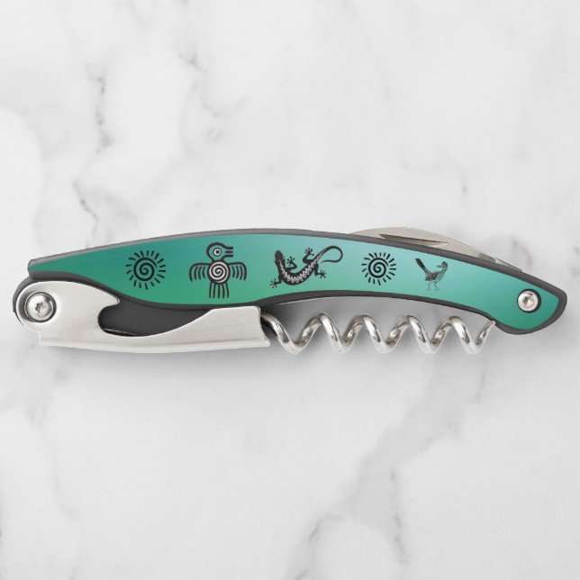 Indische Symbole Kellnermesser (Vorderseite)