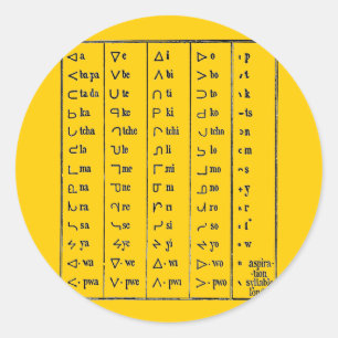 Indische Symbole Runder Aufkleber