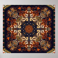 Indische Symmetrie: Vintage ethnische Ornamente