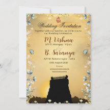 Indische Tamil-Hochzeitseinladung im traditionelle