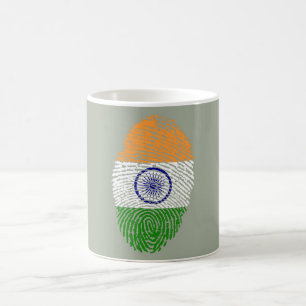 Indische Touchfingerabdruckflagge Kaffeetasse