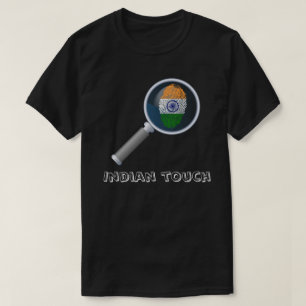 Indische Touchfingerabdruckflagge T-Shirt