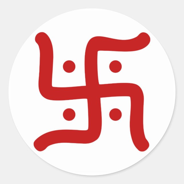 indische traditionelle hindische runder aufkleber (Vorderseite)