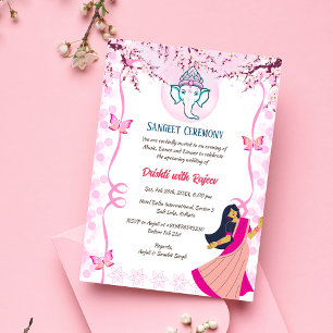 Indische Vorehelichts-Feier Einladung