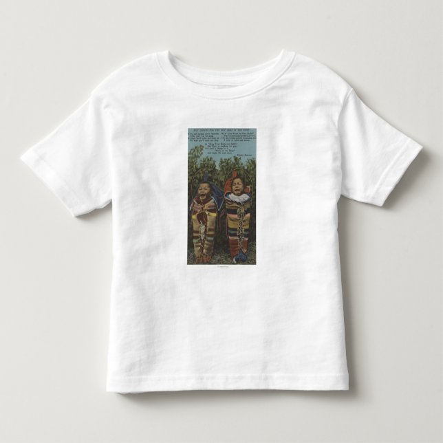 Indische Zwillinge in Papooses u. "in gerade Kleinkind T-shirt (Vorderseite)