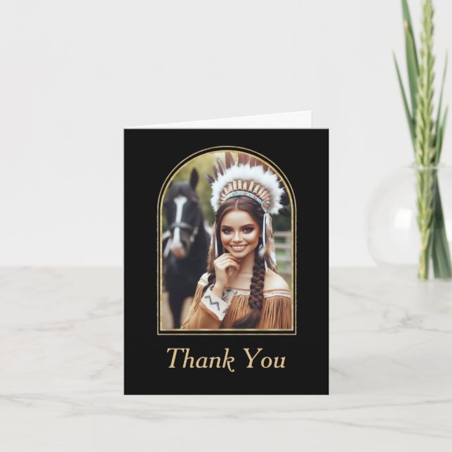Indischer Abschluss Dankeschön Card Dankeskarte (Vorderseite)