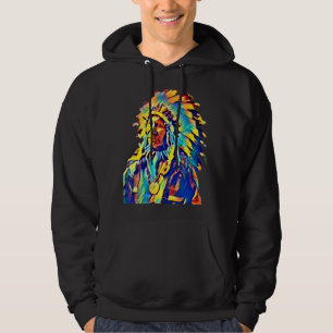 Indischer Amerikanische Ureinwohner Chief Red Clou Hoodie