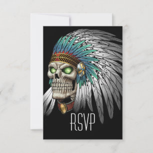 Indischer Amerikanische Ureinwohner-Stamm-Gothic-S RSVP Karte