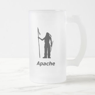 Indischer Apache Mattglas Bierglas