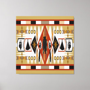 Indischer Bär Clan Stretched Canvas Print Leinwanddruck