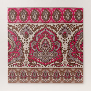 Indischer Blumenpaisley, ethnische Mandala Muster.