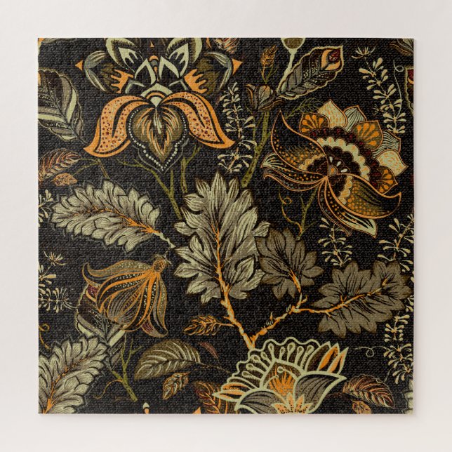 Indischer Blumenpaisley, nahtlos ethnisches Muster (Vertikal)