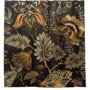 Indischer Blumenpaisley, nahtlos ethnisches Muster Duschvorhang