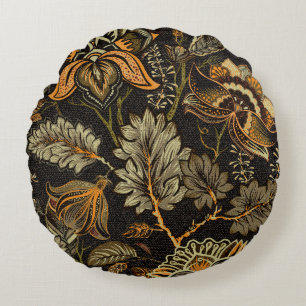 Indischer Blumenpaisley, nahtlos ethnisches Muster Rundes Kissen