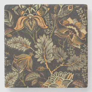 Indischer Blumenpaisley, nahtlos ethnisches Muster Steinuntersetzer