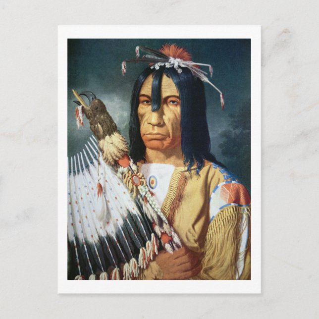 Indischer Chef des Cree-Volkes von Kanada Postkarte (Vorderseite)