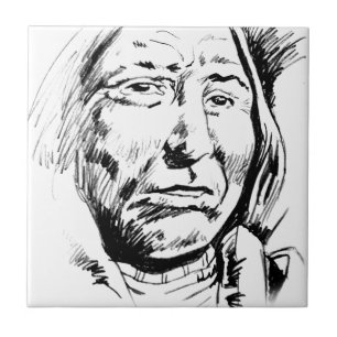 Indischer Chefink Sketch Motivierend Fliese