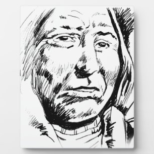 Indischer Chefink Sketch Motivierend Fotoplatte