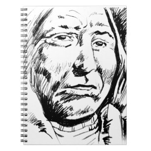 Indischer Chefink Sketch Motivierend Notizblock
