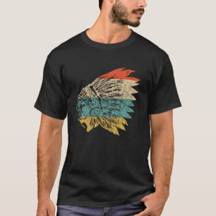Indischer Chefkopfgeflecht Indianerin T-Shirt