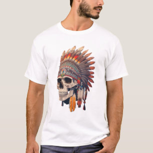 Indischer Chefskull Indianischer Schädel T-Shirt