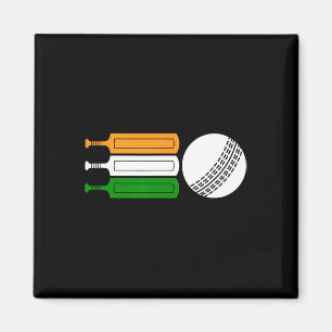 Indischer Cricketspieler Ll Indische Flagge Cricke Magnet