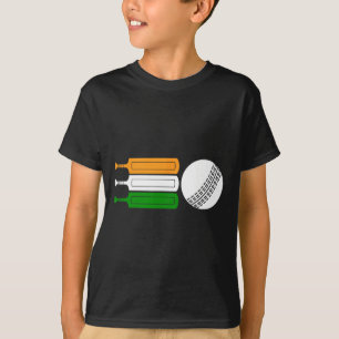 Indischer Cricketspieler Ll Indische Flagge Cricke T-Shirt